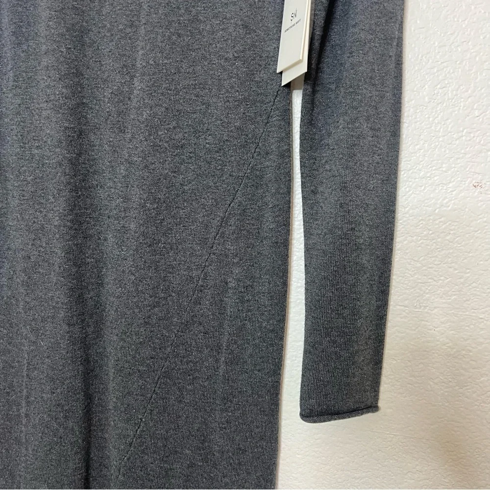 Something Navy NWT 100% Cotton Grey Sweater Dress Size S